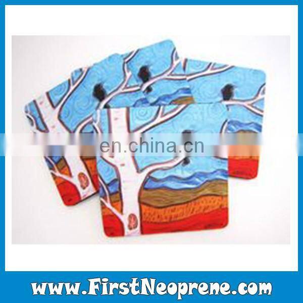 Cute Cutting Carton Shape Free Toy Rubber Coaster
