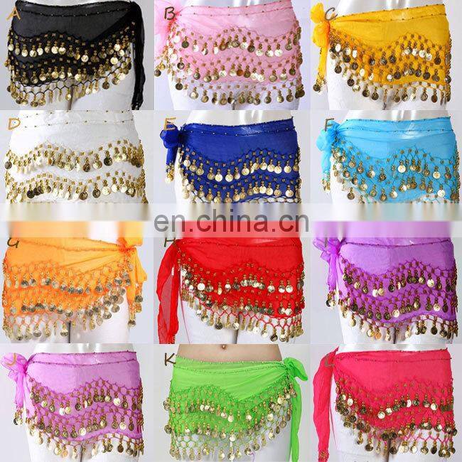 BestDance kids dance costume hip scarf egyptian sexy belly dancing hip scarf OEM