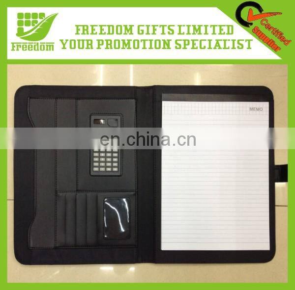Advertising Logo Printed Leather Notebook With Calculator