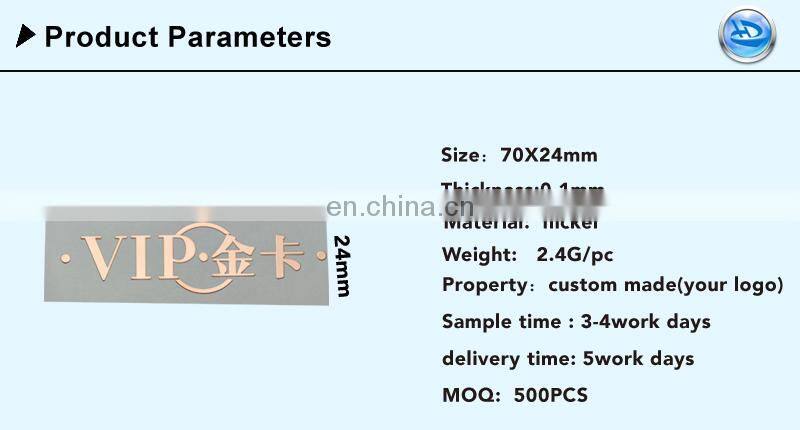 Locatable Rose Gold Nickel Foil Electroform Sticker