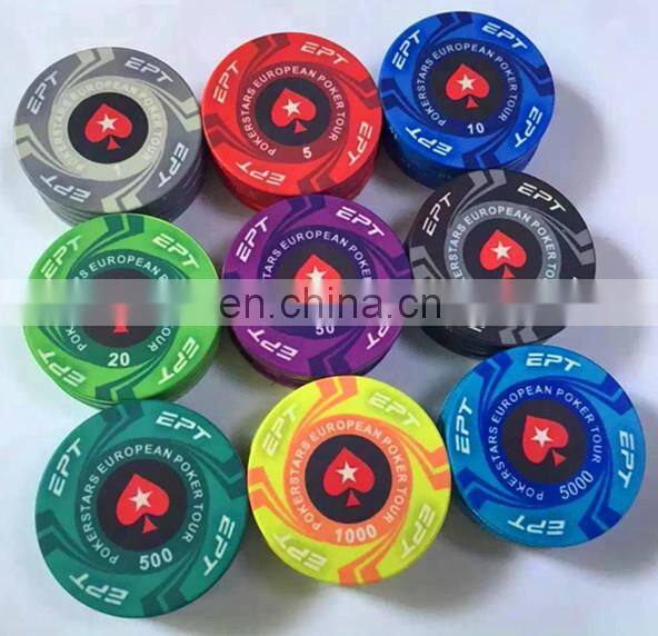 promotional ceramic casino chips wholesale/ ceramic chips with printing logo