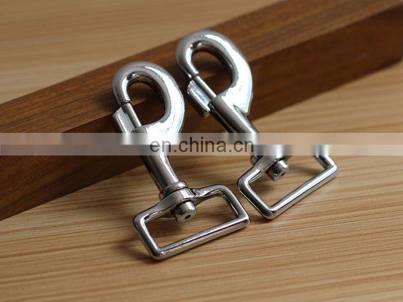 Wholesale metal swivel clasp hooks metal D ring hooks for bag handles