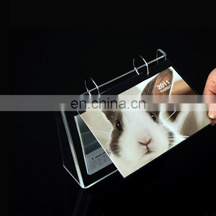 Acrylic desk clear calendar case