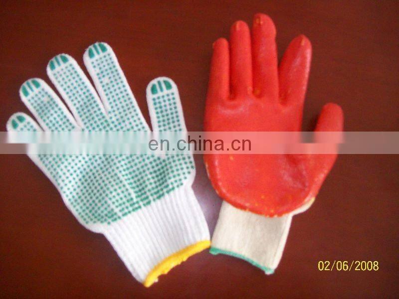 cotton gloves with high quality bleach white cotton gloves safety cotton white work gloves