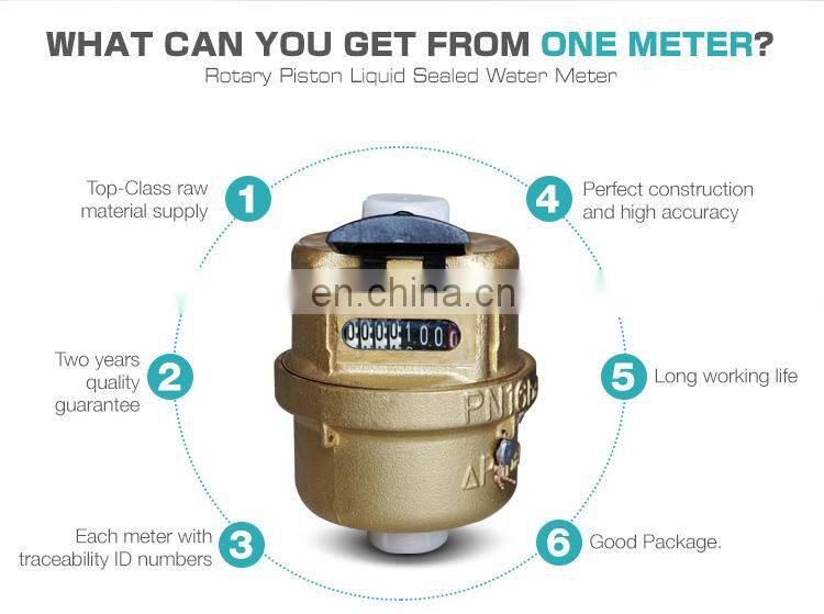 15mm to 25mm Screw concentric volumetric rotary piston types water meter