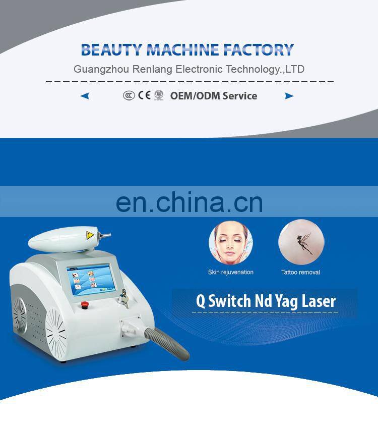 Portable Q Switched Nd Yag Laser Tattoo Removal Machine