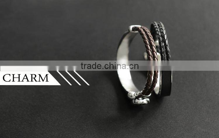 Wholesale 2015 fashion charm leather bracelet watch for women
