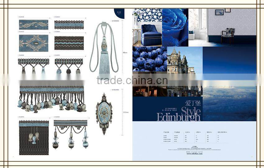 Edinburgh style--Blue,curtain tassel fringe,wholesale tassels,tassel and fringe