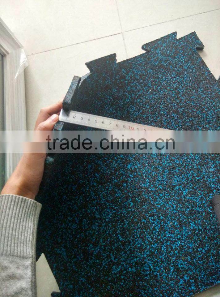 Sports rubber flooring mat with high density