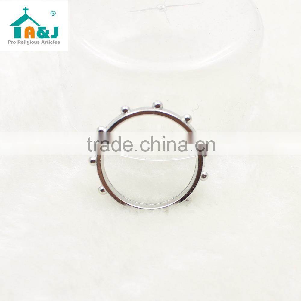 Religious zinc alloy finger ring