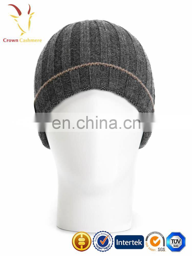 Knitted Cashmere Wool Beanie Hats And Caps For Men