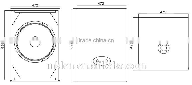 WS15, 15" pro high power bass speaker