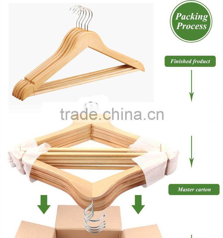 Good quality cloth garment top shirt wooden clothes hanger