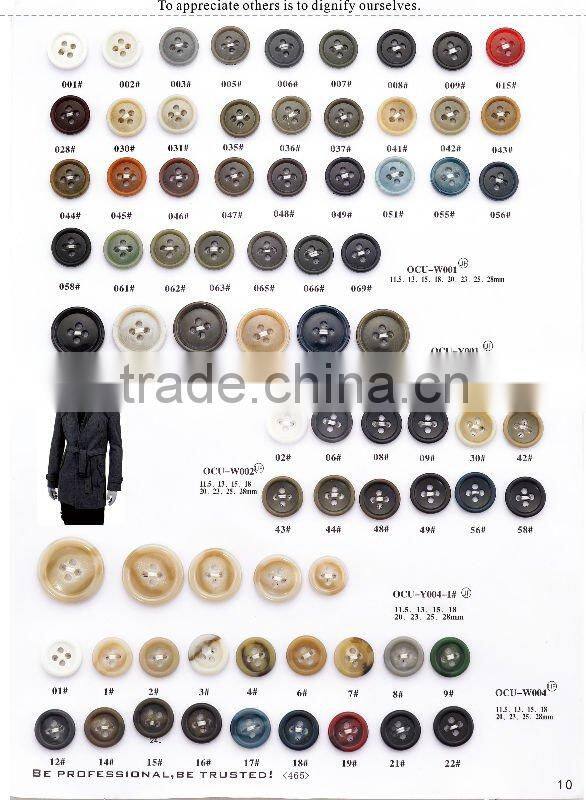 High quality Urea shirts button with 4-Holes