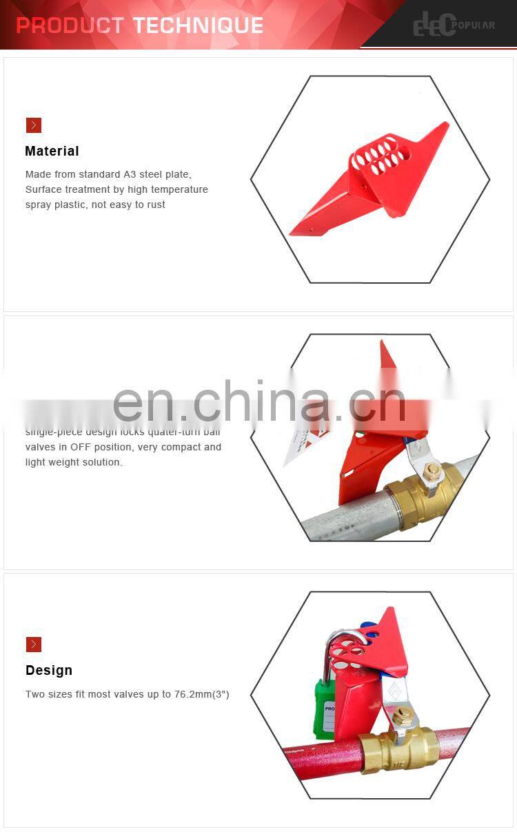 Durable Polypropylene Safety Adjustable Ball Valve Lockout