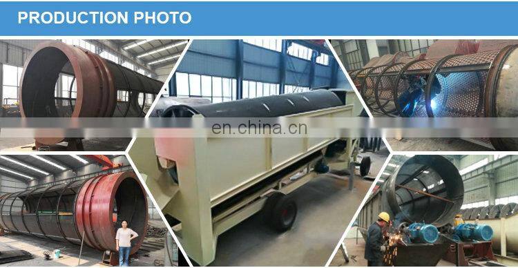 Customized rotary drum trommel screen topsoil screener with best price and service