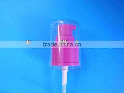 24mm water transfer printing treatment pump with special half cover, plastic external spring cream pump