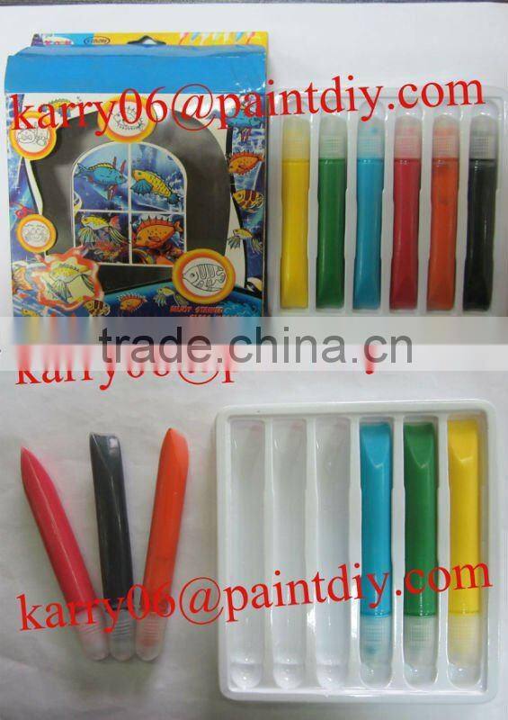 6 colors Popular Glass deco/ window glue non toxic