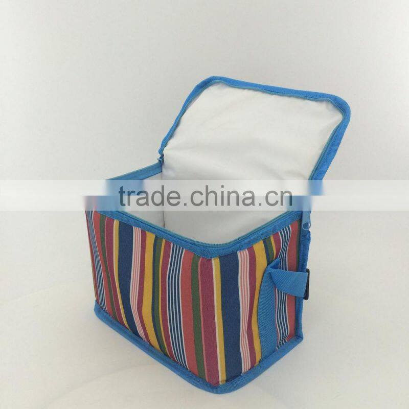 Cheap gift portable canvas special design lunch bottle backpack cooler bag