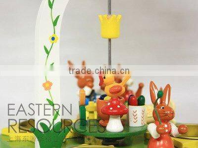 Easter Rabbit Pyramid - Wooden Easter Decoration