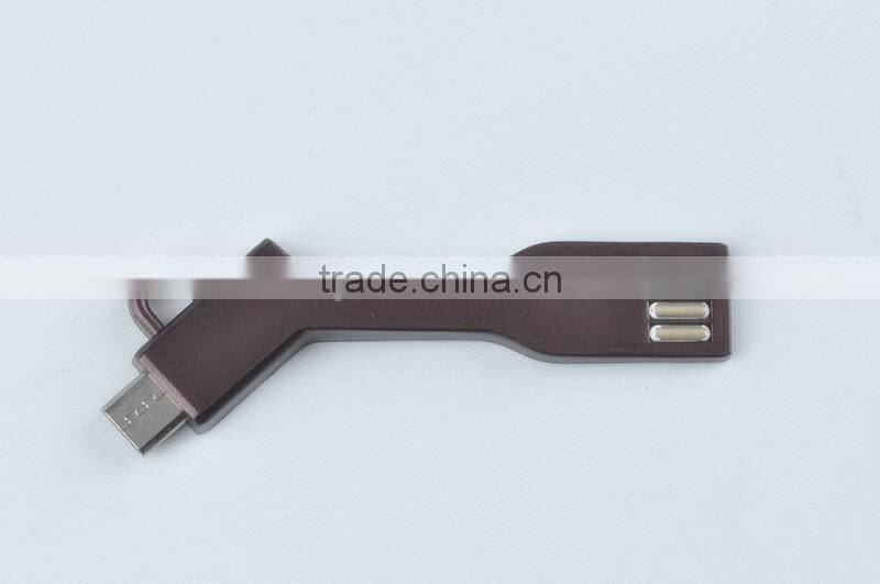 Top Selling Key Shape USB Cable Special Design Key Chain USB Data Charging Cable