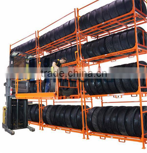 Stackable auto warehouse storage truck tire rack