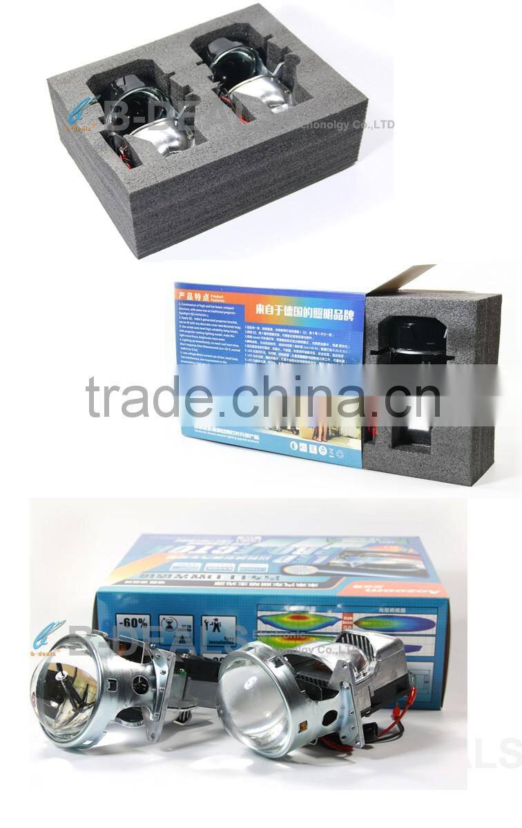 Fast cooling high quality super bright 38W high low beam led projector lens 12v