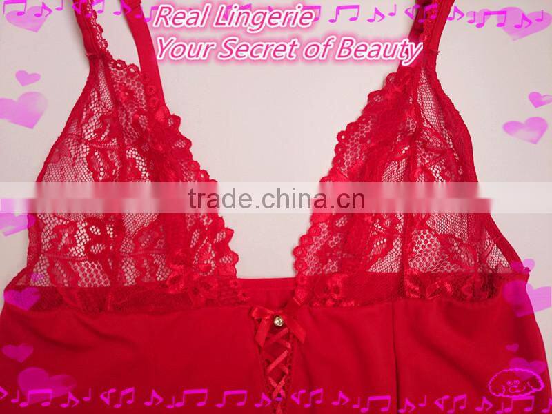 Sexy hot selling lace bra transparent lingerie, OEM service babydoll for mature women
