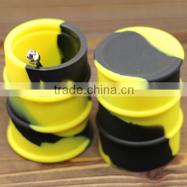 Customized silicone non-stick container 26ml concentrate oil silicone wax barrel drum silicone weed jar