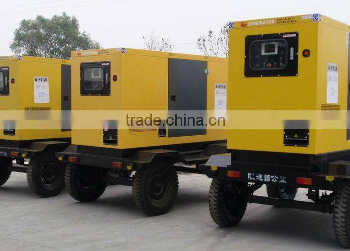 125KVA 100KW Trailer power station