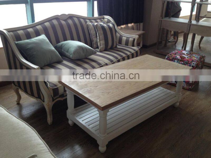 Luxury Living Room Furniture White Hand Carved Wooden Coffee Tables