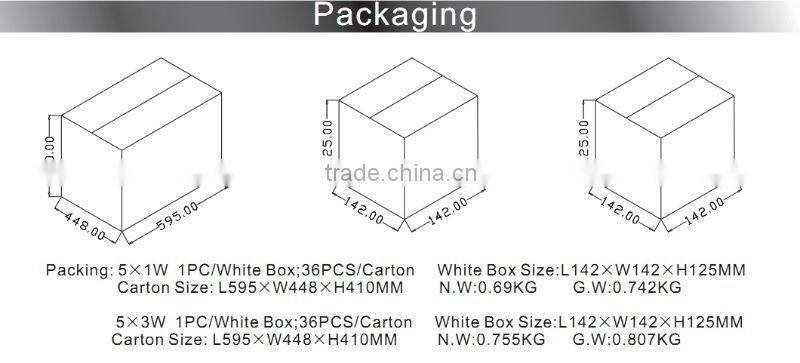 LED 5X3 down light Cree