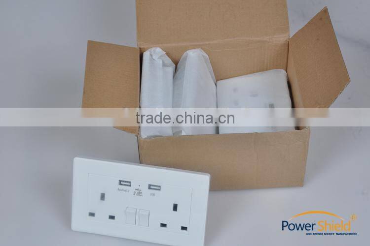 Hot sales Type I Australia/New Zealand Dual USB Wall Power Plugs 250V 10A with SAA
