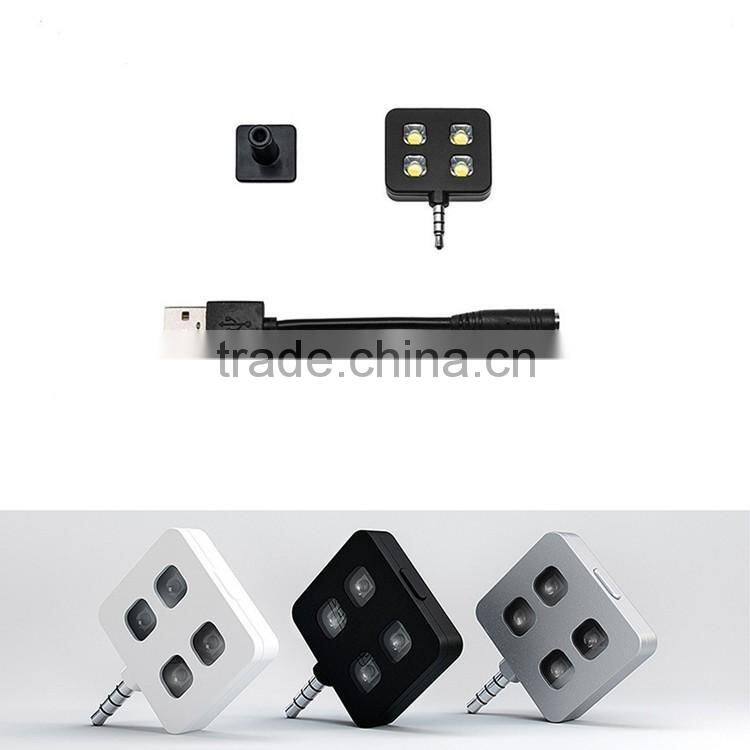 Universal iblazr RK06 RK-06 Mini Portable LED Selfie Flash Light Adapter for Phone Camera with 4 LED Light