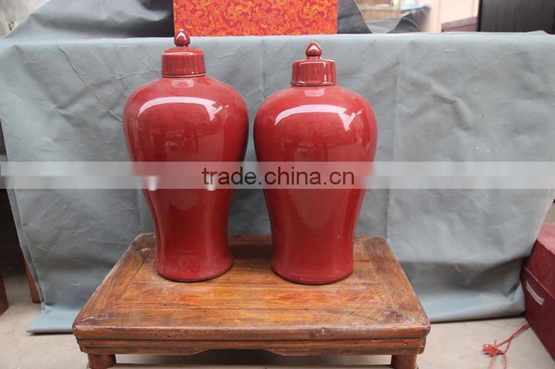 Chinese antique qing dynasty heavy famille rose porcelain vase for luxury collection