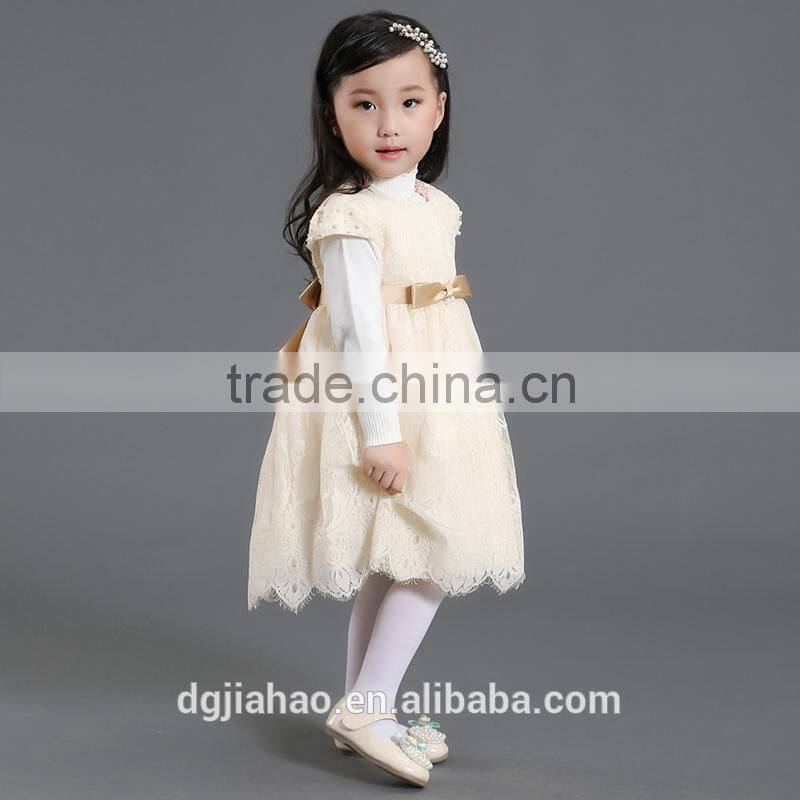 Wholesale best-selling short sleeve embroidery lace clothes girls fancy dress