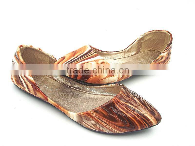 new fashion special leather popular comfortable flower flat shoes in stock