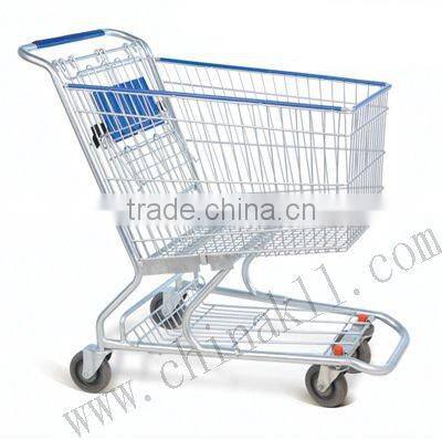 High quality Supermarket zinc plated shopping trolley for folding /shopping cart