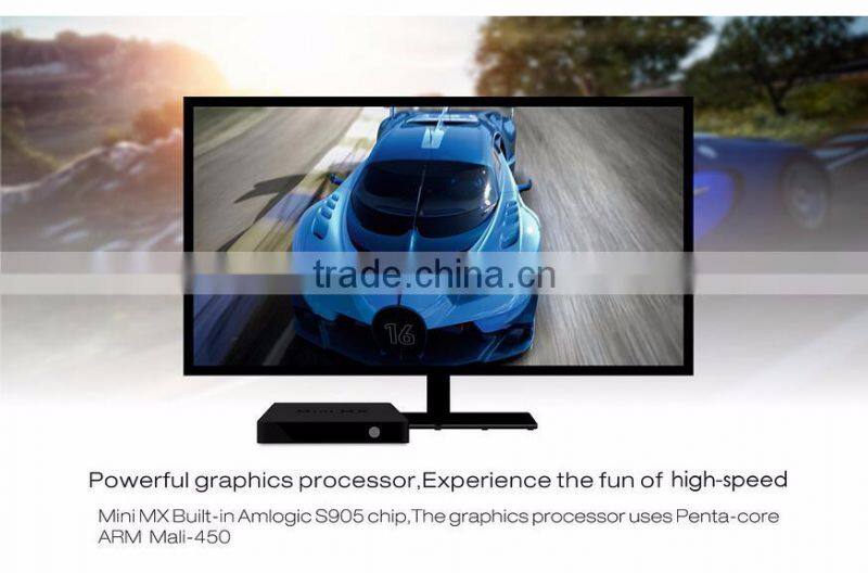 Mini MX TV Box Android 5.1 Amlogic S905 Quad-core 1GB RAM 8GB ROM 2.0 Bluetooth 4.0 2.4GHz WiFi Mini MX TV BOX