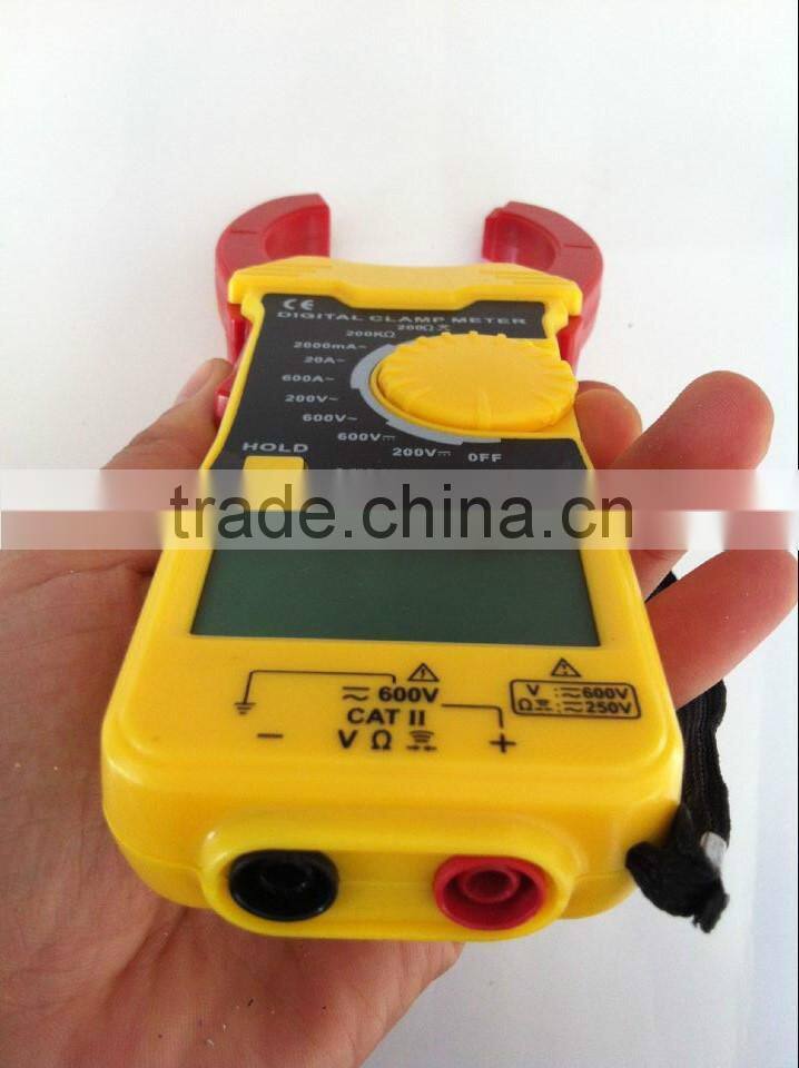 China Factory Professional digital clamp meter with test probe and LED light