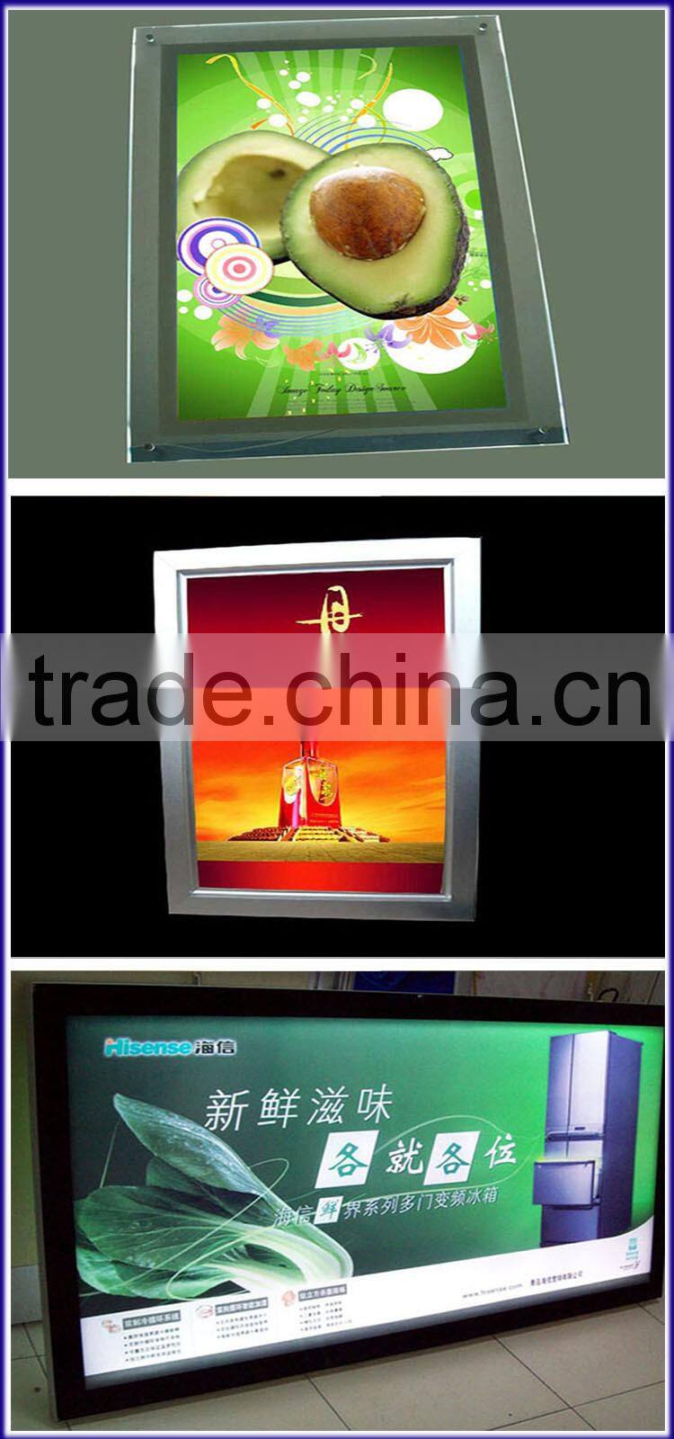 Esay to install different color slim advertising light box