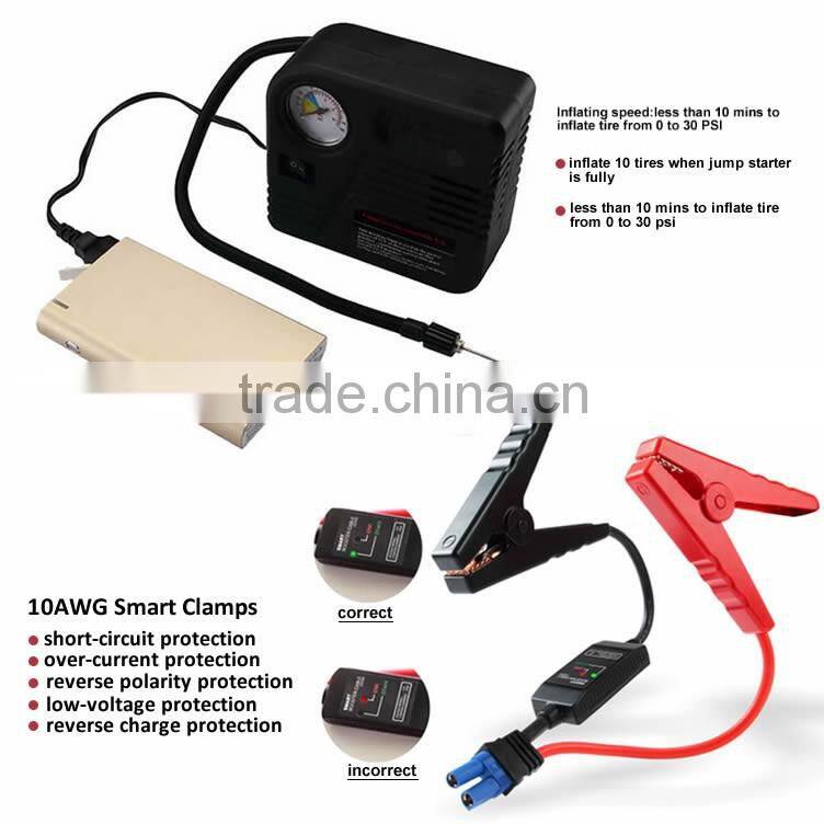 SUNPOW jump starter 6,900mAh mini booster super power bank portable 12V Li-polymer bettery multi-function battery charger