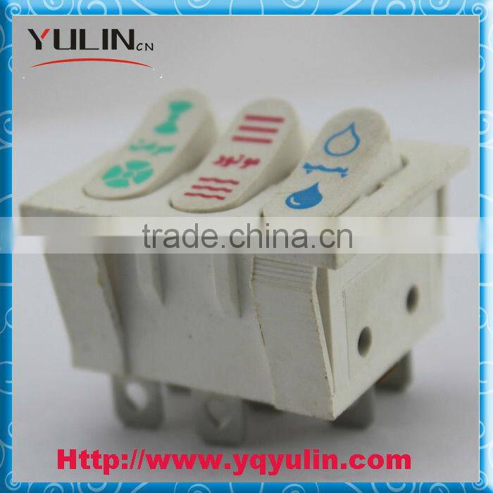 Hot sale PA66 ON OFF 9Pin KCD3 15A 125Vac Waterproof Rocker Switch
