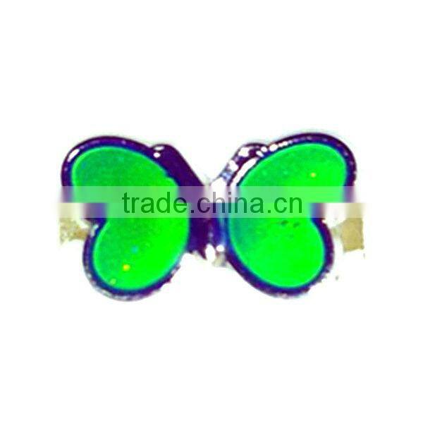 Different Elegant Shaped Butterfly Rings 12 Colors Mood Ring for Sale