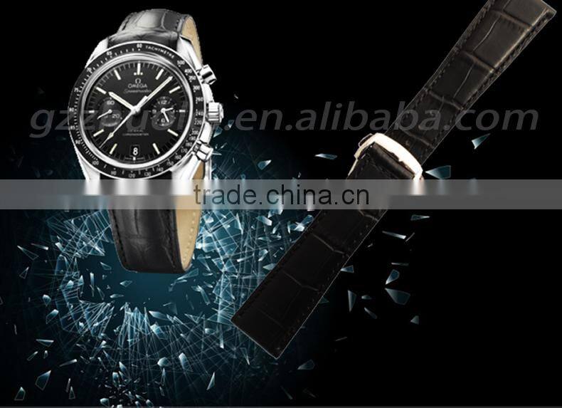 2015 Fashion Croco grain calf leather watch band leather watch strap 19mm 20mm 22mm