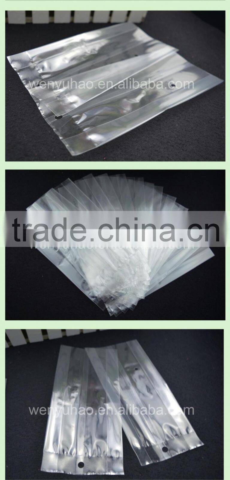 PET / CPP lamination transparent side gusset plastic bag with adhesive seal