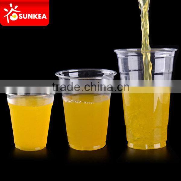 600ml 20oz transparent clear plastic cups with lids and straws