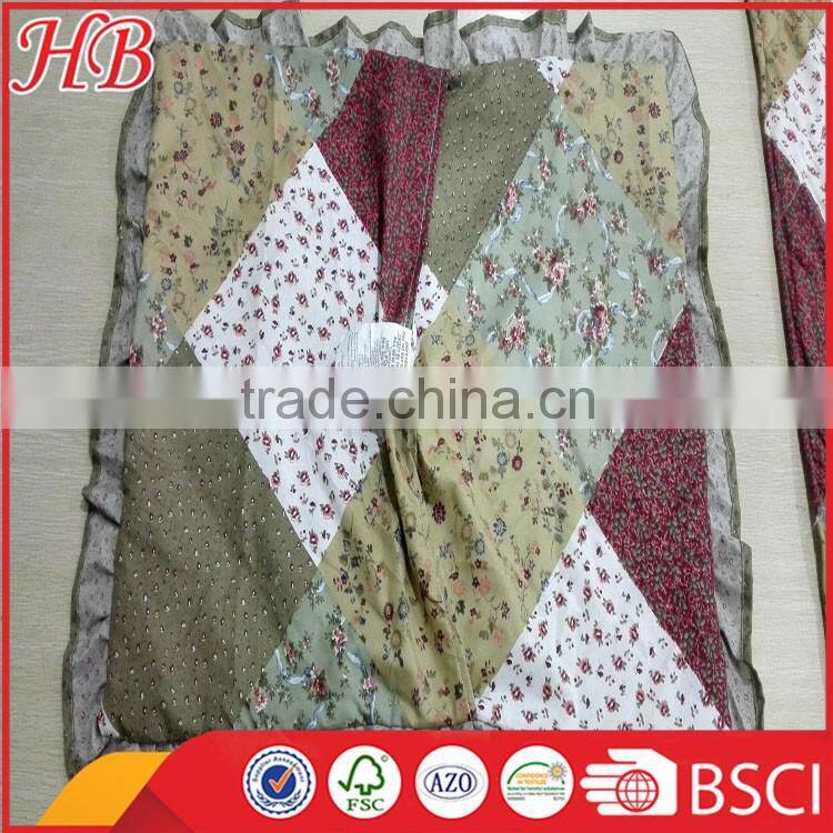 2016 Fashion Design, 100% polyester High Quality Service, Different Style colorful patchwork quilt