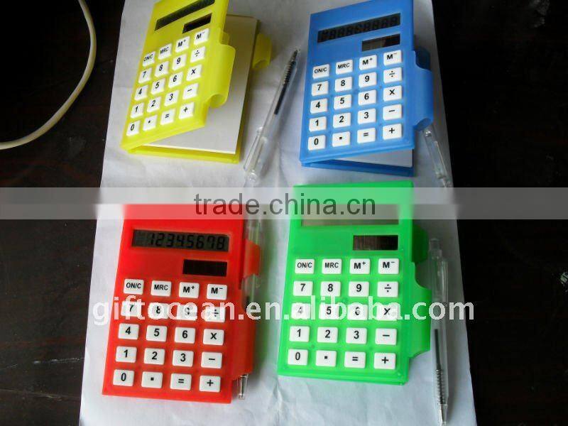 roll-out card holder & pen & calcultor