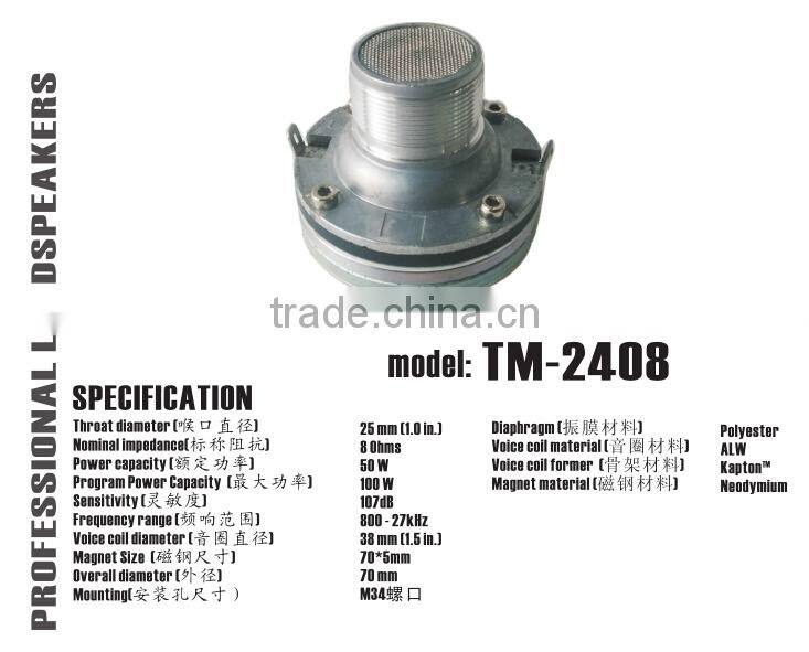 2408 Neodymium tweeter driver unit